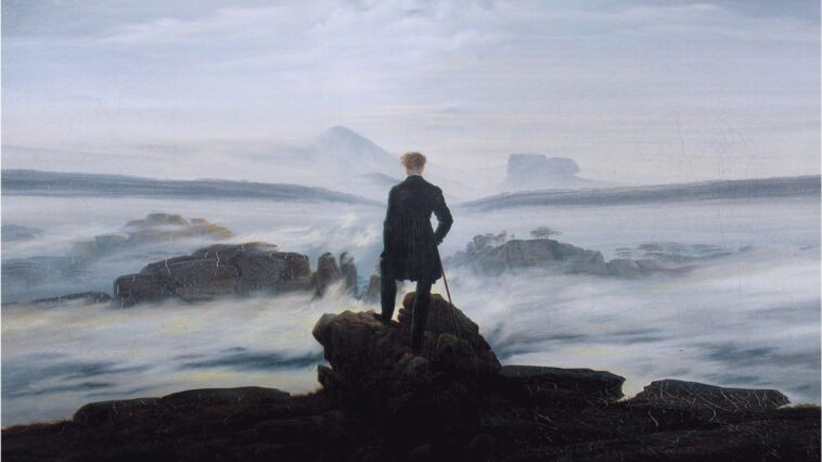 viandante mare nebbia