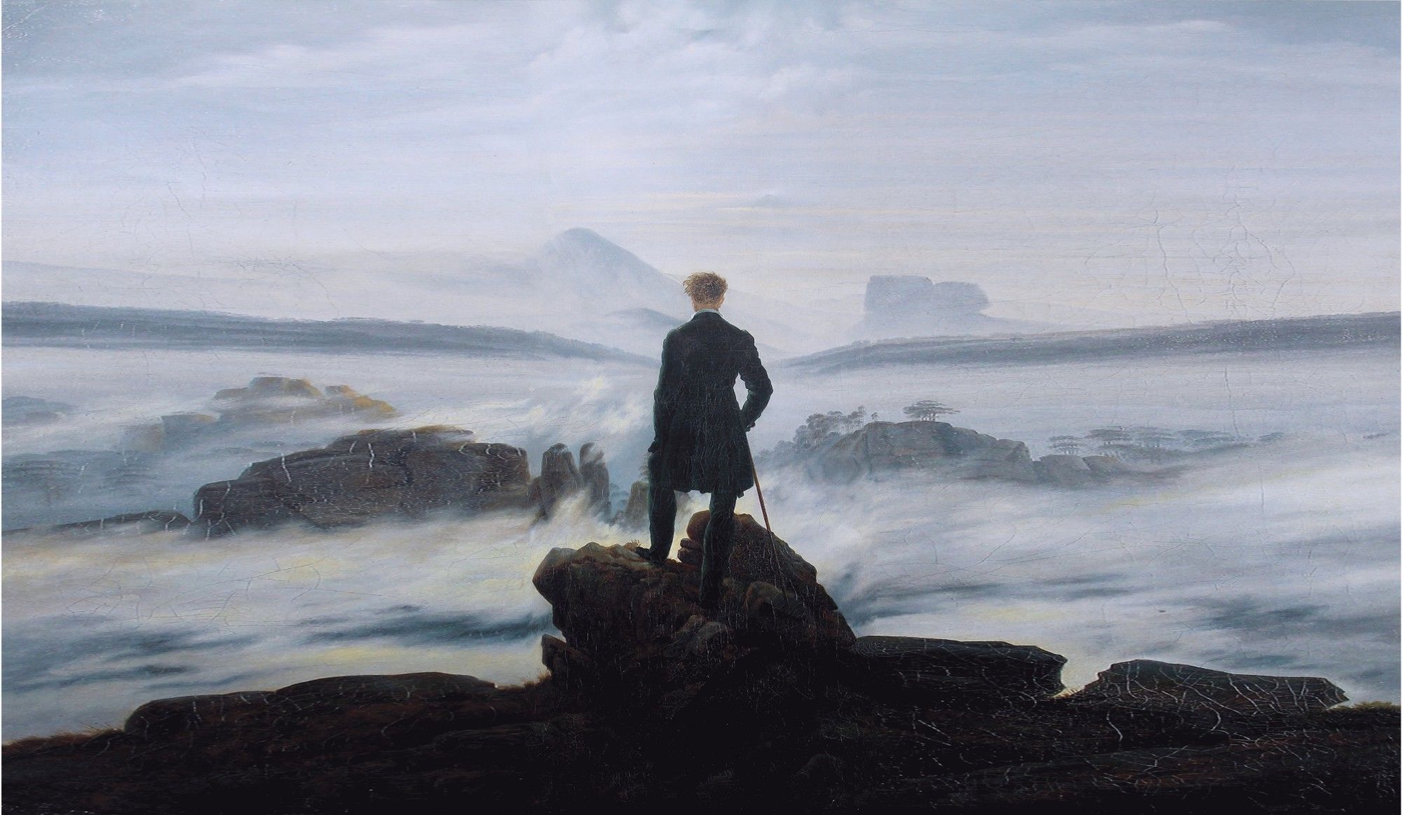 viandante mare nebbia